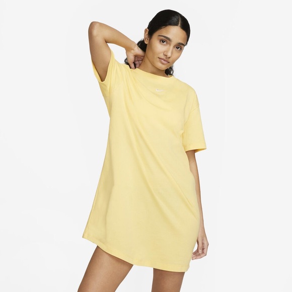 Nike Dresses & Skirts - Nike Women's Yellow tshirt dress size small